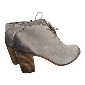Toms Women's Heeled Boots - Light Gray Suede Size 10W